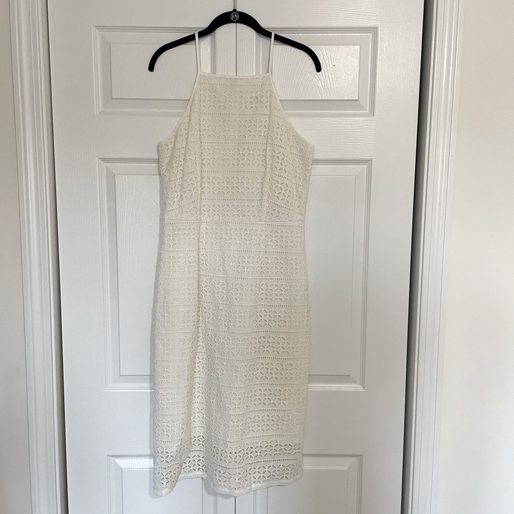 Pink martini ivory lace cocktail dress